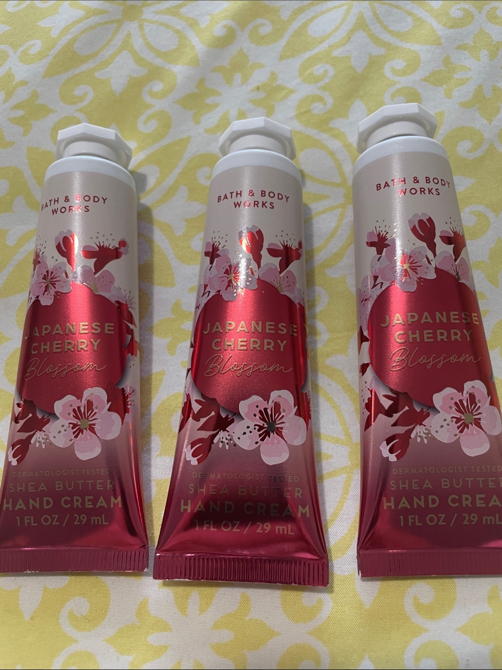 Bath & Body Works Japanese Cherry Blossom Hand Cream - 3x One Oz Tubes